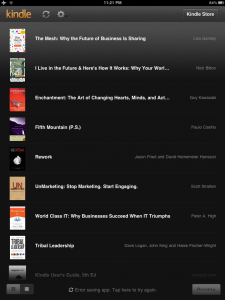 Book list view